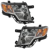 Driver & Passenger Side Headlights For Ford Edge 2007-2010 Halogen With Bulbs CAPA