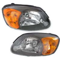 Driver & Passenger Side Headlights For Hyundai Accent 2003-2006 Halogen With Bulbs