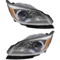 Driver and Passenger Side Headlight For Buick Verano 2012-2017 Halogen With Bulbs