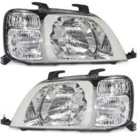 Driver and Passenger Side Headlights For Honda CR-V 1997-2001 Halogen EX LX SE