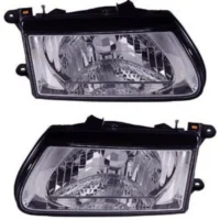 Driver and Passenger Side Headlights For Isuzu Rodeo 2000-2002 Halogen With Bulbs