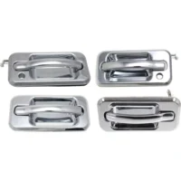 Exterior Door Handle For 2003-2009 Hummer H2 All Chrome Set of 4 Front and Rear