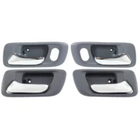 Interior Door Handle Set For 98-02 Honda Accord Front and Rear Sedan Gray Bezel