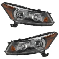 Left and Right Side Headlight For Honda Accord 2008-2012 Sedan Halogen With Bulbs